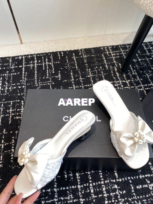 Replica Chanel 24C Lambskin & Tweed Mules G45536 9