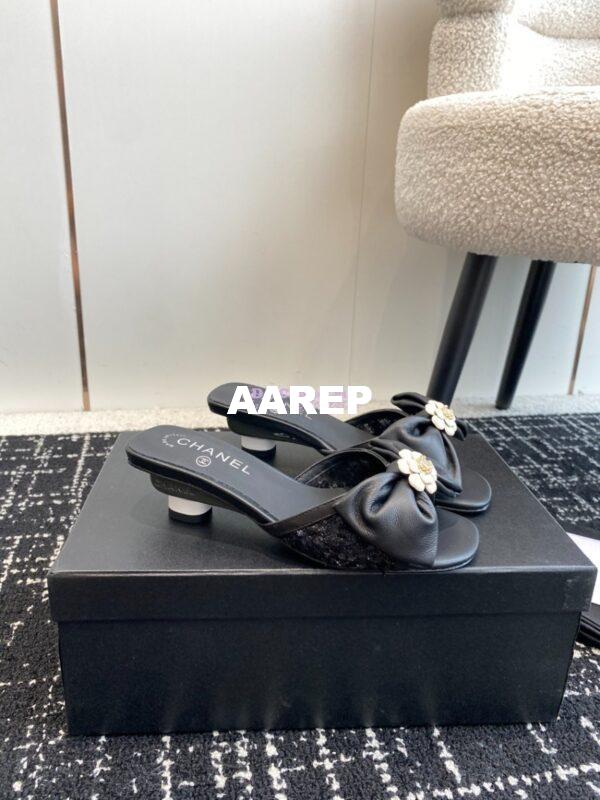Replica Chanel 24C Lambskin & Tweed Mules G45536 13