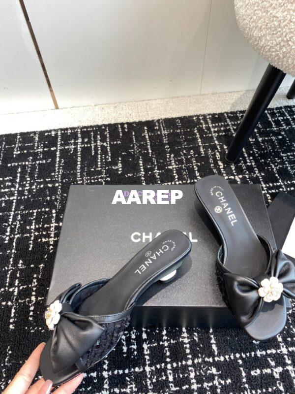Replica Chanel 24C Lambskin & Tweed Mules G45536 15