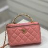 Replica Chanel Lambskin Clutch With Chain with Imitation Pearls & Enamel AP3515 Beige