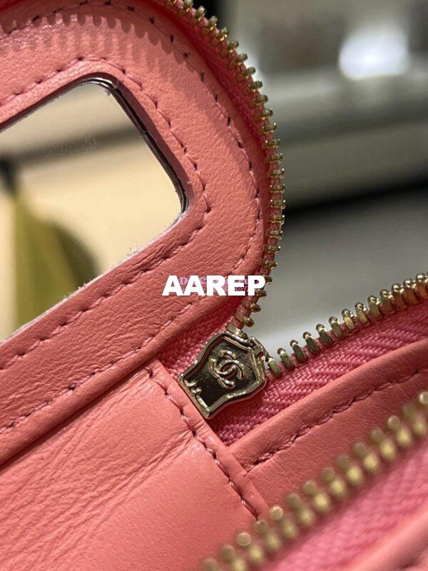 Replica Chanel Lambskin Clutch With Chain with Imitation Pearls & Enamel AP3515 Pink 14