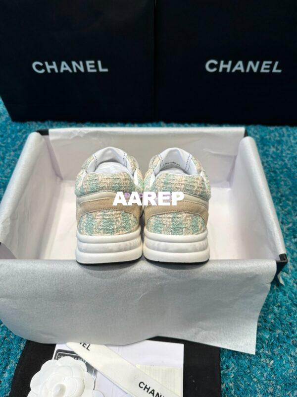 Replica Chanel Trainer Cotton Tweed, Suede Calfskin & Calfskin G38299 Blue 8