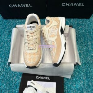 Replica Chanel Trainer Cotton Tweed, Suede Calfskin & Calfskin G38299 Orange