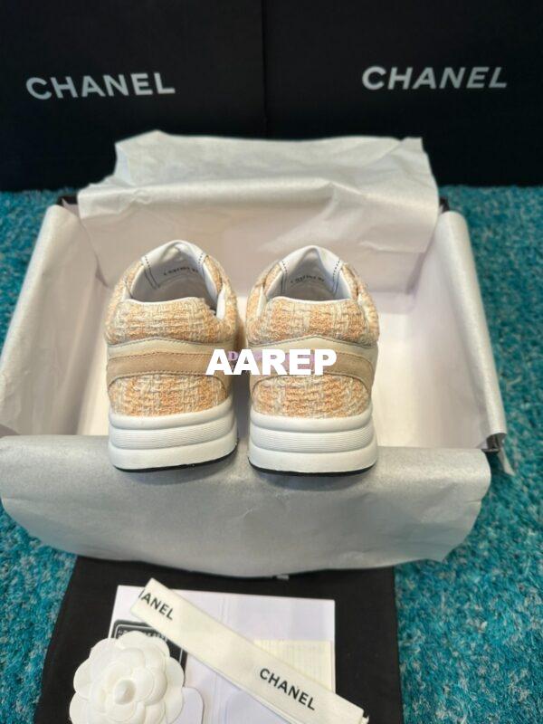 Replica Chanel Trainer Cotton Tweed, Suede Calfskin & Calfskin G38299 Orange 8