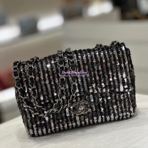 Replica Chanel Small Flap Bag Sequins AS3820 Black