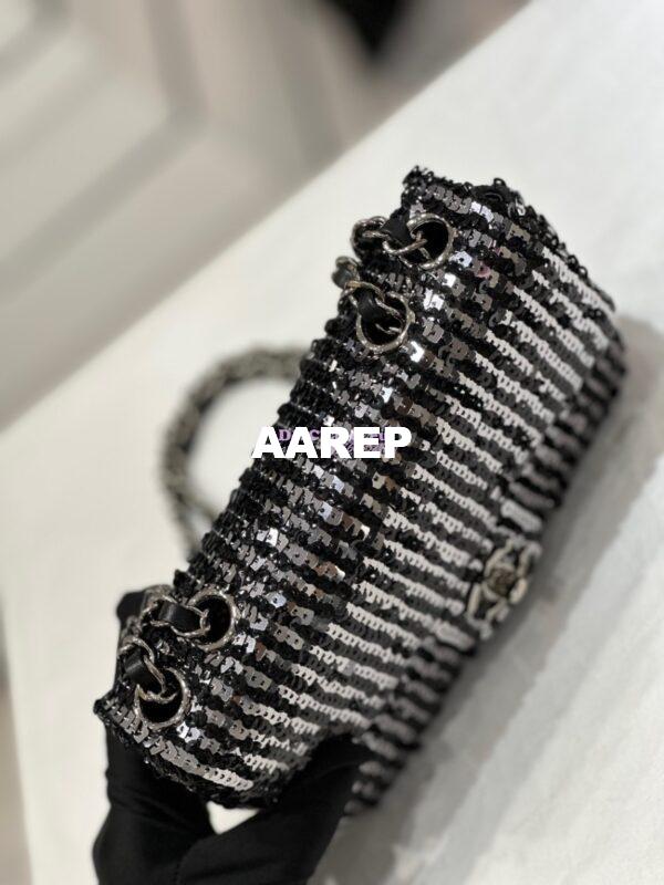 Replica Chanel Small Flap Bag Sequins AS3820 Black 6