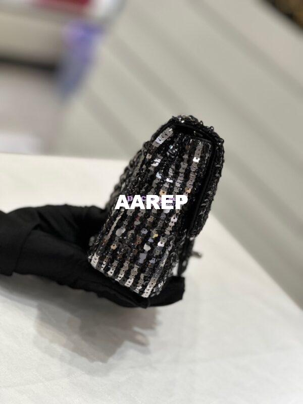 Replica Chanel Small Flap Bag Sequins AS3820 Black 7