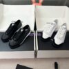 Replica Chanel 24C Mary Janes Heel Pumps Lambskin and Grossgrain toe Heel 95mm G45119 Beige Black 2