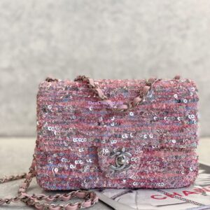 Replica Chanel Small Flap Bag Sequins AS3820 Pink