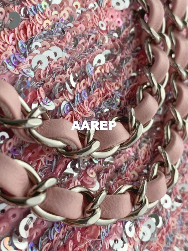 Replica Chanel Small Flap Bag Sequins AS3820 Pink 7