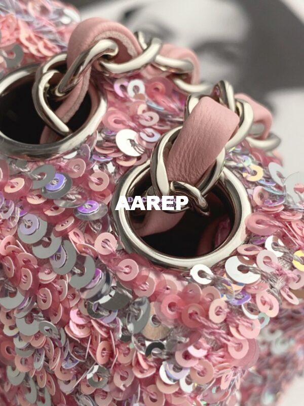 Replica Chanel Small Flap Bag Sequins AS3820 Pink 8