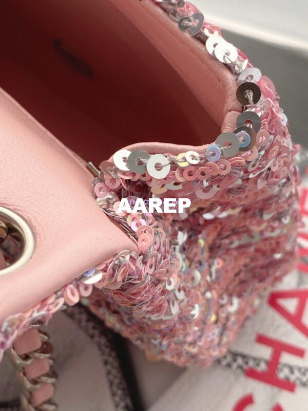 Replica Chanel Small Flap Bag Sequins AS3820 Pink 14