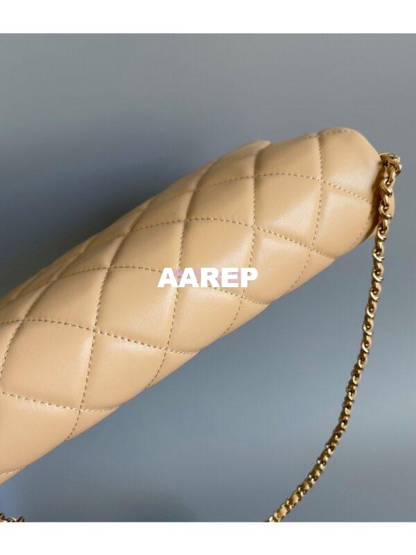 Replica Chanel 23P Lambskin Clutch with Chain AS3791 Beige (Limited Edition) 6