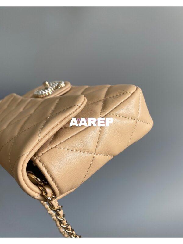 Replica Chanel 23P Lambskin Clutch with Chain AS3791 Beige (Limited Edition) 7