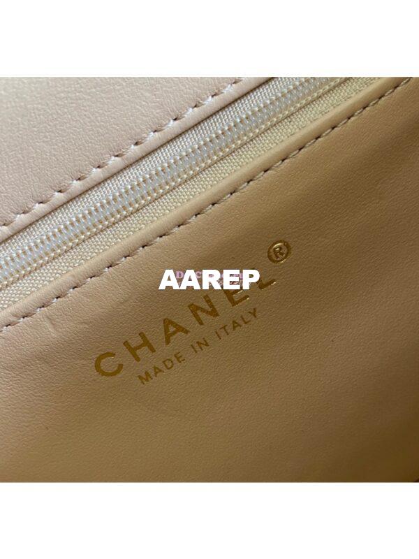Replica Chanel 23P Lambskin Clutch with Chain AS3791 Beige (Limited Edition) 10
