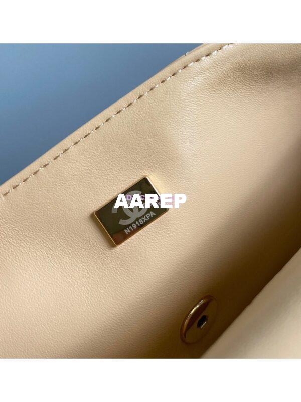 Replica Chanel 23P Lambskin Clutch with Chain AS3791 Beige (Limited Edition) 11