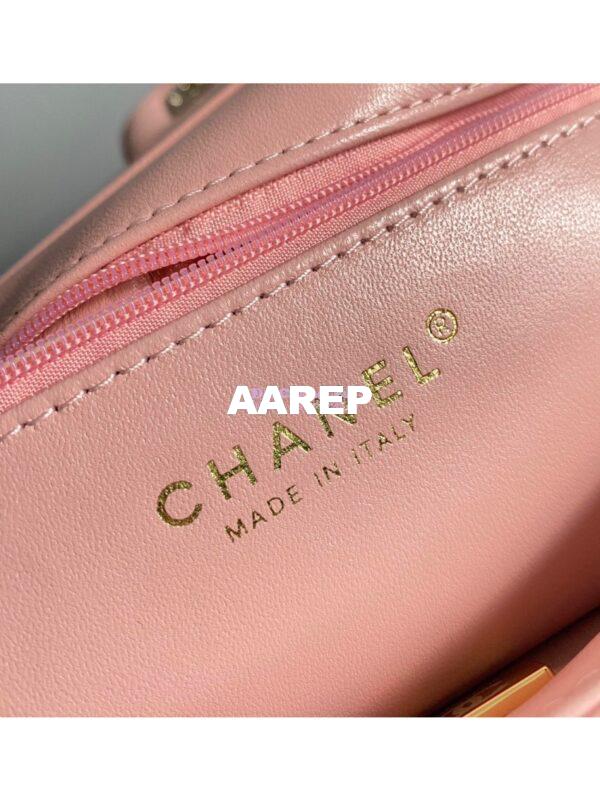 Replica Chanel 23P Lambskin Clutch with Chain AS3791 light pink (Limited Edition) 7