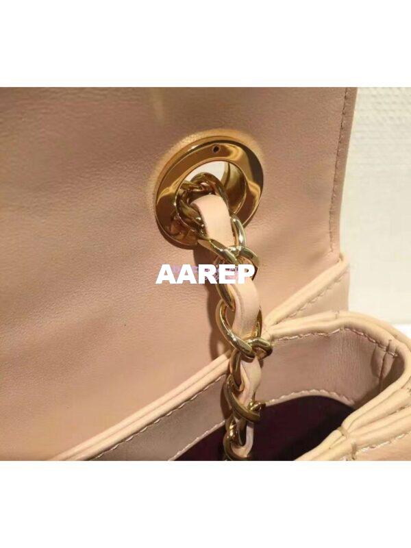 Replica Chanel Small Trendy CC A92236 Beige Flap Bag With Metal Plate 9