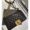 Replica Chanel Coco Grained Black Calfskin Flap Bag 2