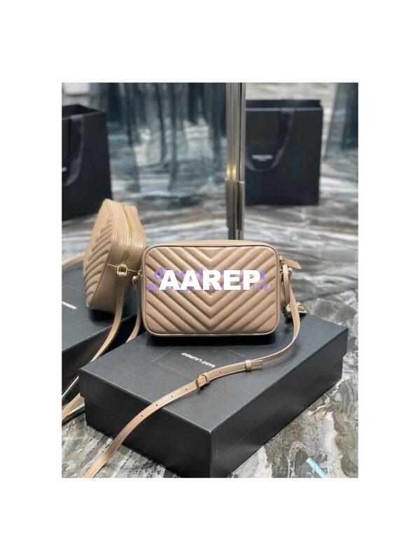 Replica YSL Saint Laurent Lou Camera Bag In Supple Quilted Leather 520534 Dark Beige 10