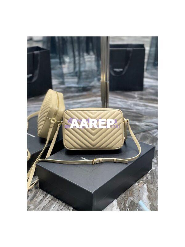 Replica YSL Saint Laurent Lou Camera Bag In Supple Quilted Leather 520534 Beige 9