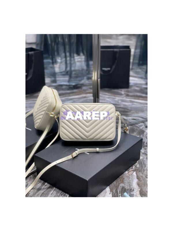 Replica YSL Saint Laurent Lou Camera Bag In Supple Quilted Leather 520534 Blanc 9
