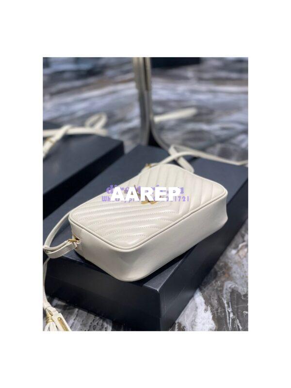 Replica YSL Saint Laurent Lou Camera Bag In Supple Quilted Leather 520534 Blanc 10