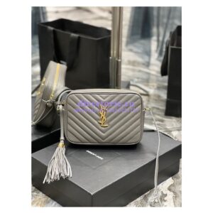 Replica YSL Saint Laurent Lou Camera Bag In Supple Quilted Leather 520534 Storm