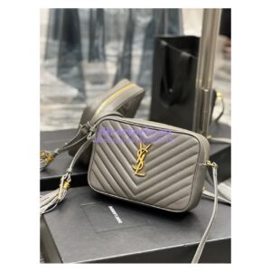 Replica YSL Saint Laurent Lou Camera Bag In Supple Quilted Leather 520534 Storm 2