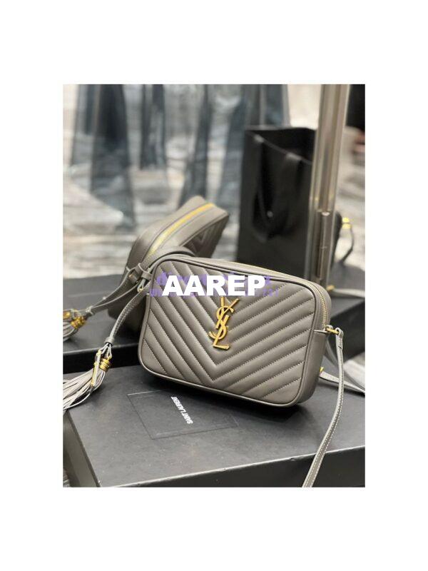 Replica YSL Saint Laurent Lou Camera Bag In Supple Quilted Leather 520534 Storm 2