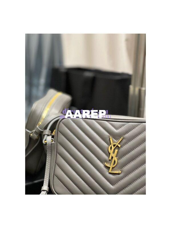 Replica YSL Saint Laurent Lou Camera Bag In Supple Quilted Leather 520534 Storm 7