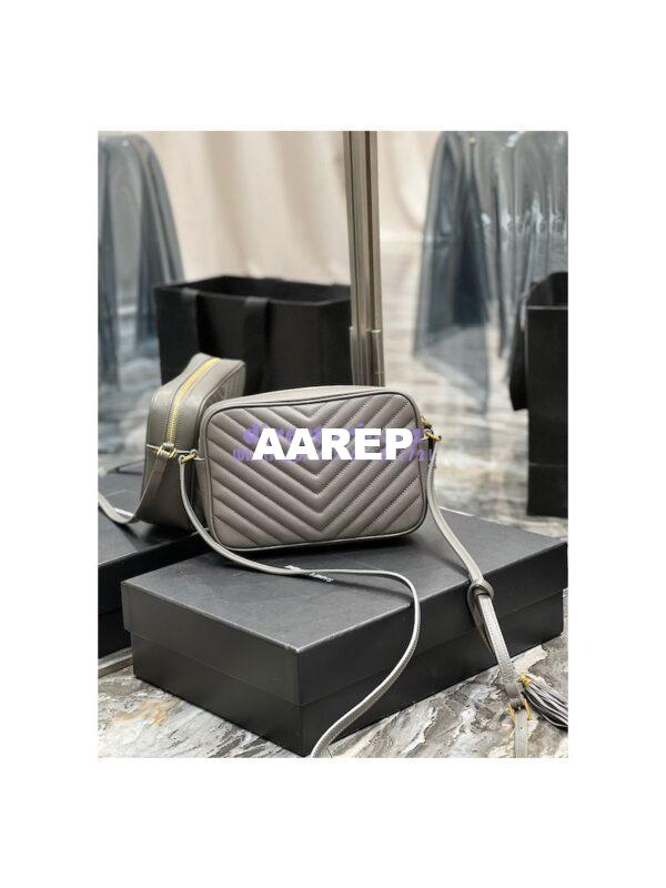 Replica YSL Saint Laurent Lou Camera Bag In Supple Quilted Leather 520534 Storm 8