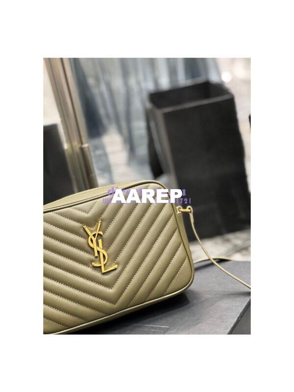 Replica YSL Saint Laurent Lou Camera Bag In Supple Quilted Leather 520534 Khaki 5