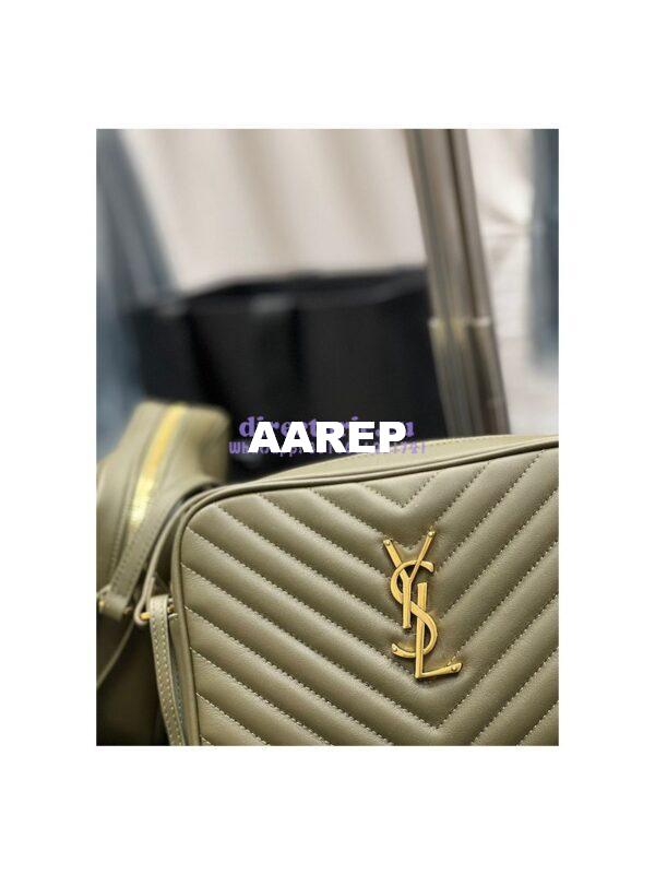 Replica YSL Saint Laurent Lou Camera Bag In Supple Quilted Leather 520534 Khaki 7