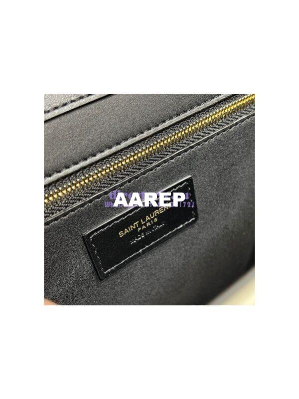 Replica YSL Saint Laurent Gaby Chain Bag In Quilted Vintage Lambskin 668864 Black Blanc 12