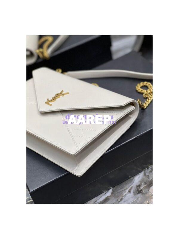 Replica YSL Saint Laurent Gaby Chain Bag In Quilted Lambskin 668864 Blanc 8