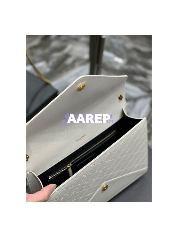Replica YSL Saint Laurent Gaby Chain Bag In Quilted Lambskin 668864 Blanc 9