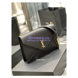 Replica YSL Saint Laurent Gaby Chain Bag In Quilted Lambskin 668864 Black 2