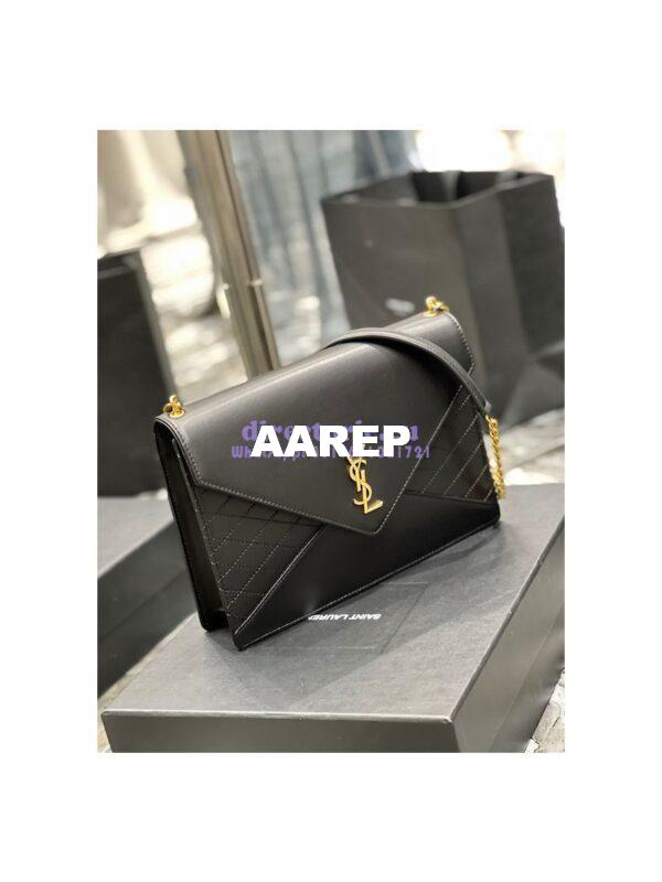 Replica YSL Saint Laurent Gaby Chain Bag In Quilted Lambskin 668864 Black 2