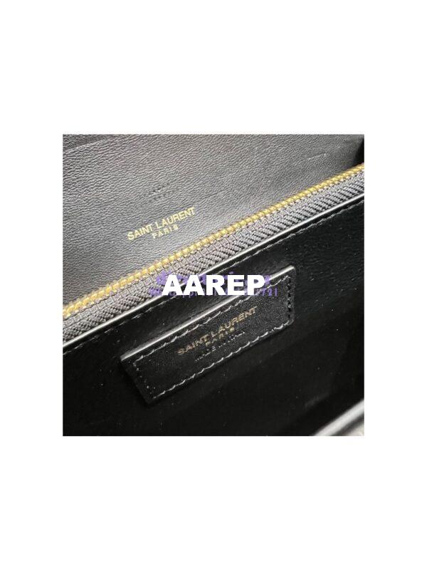 Replica YSL Saint Laurent Gaby Mini Satchel In Quilted Lambskin 685574 Black Blanc 9