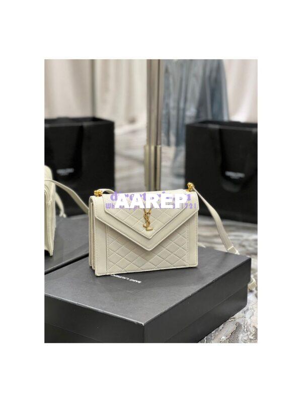 Replica YSL Saint Laurent Gaby Mini Satchel In Quilted Lambskin 685574 Blanc 2