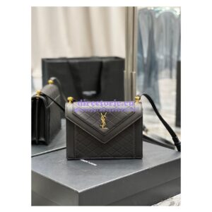 Replica YSL Saint Laurent Gaby Mini Satchel In Quilted Lambskin 685574 Black