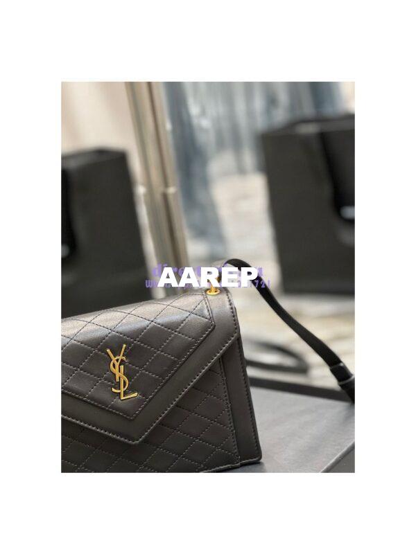 Replica YSL Saint Laurent Gaby Mini Satchel In Quilted Lambskin 685574 Black 3