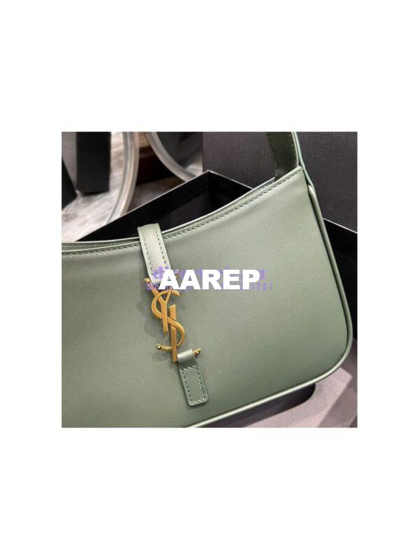 Replica YSL Saint Laurent Le 5 à 7 hobo bag in Vert Fonce calfskin Smooth leather 6