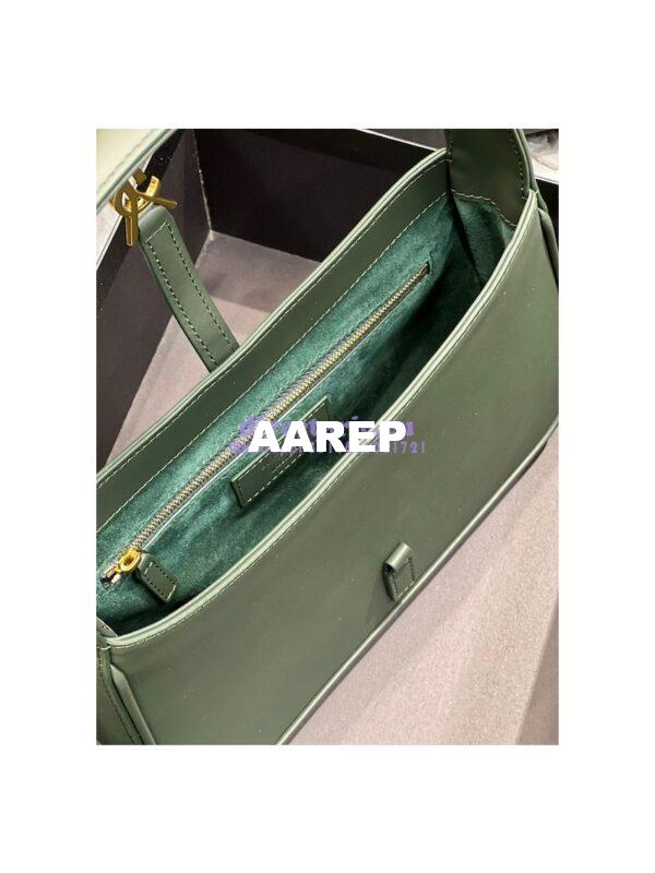 Replica YSL Saint Laurent Le 5 à 7 hobo bag in Vert Fonce calfskin Smooth leather 7