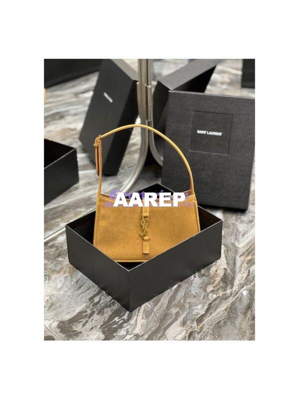 Replica YSL Saint Laurent Le 5 à 7 hobo bag in Sable Suede calfskin 3
