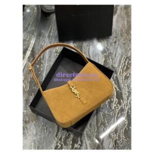 Replica YSL Saint Laurent Le 5 à 7 hobo bag in Sable Suede calfskin 2