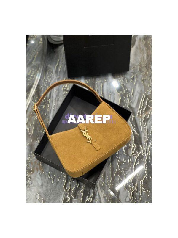 Replica YSL Saint Laurent Le 5 à 7 hobo bag in Sable Suede calfskin 4