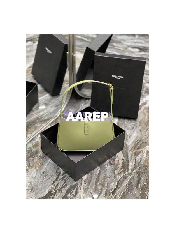 Replica YSL Saint Laurent Le 5 à 7 hobo bag in Pistache calfskin Smooth leather 7