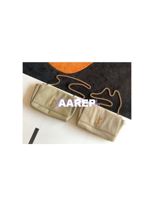 Replica YSL Saint Laurent Kate Medium Reversible In Suede And Smooth Leather 553804 Grey Khaki 4